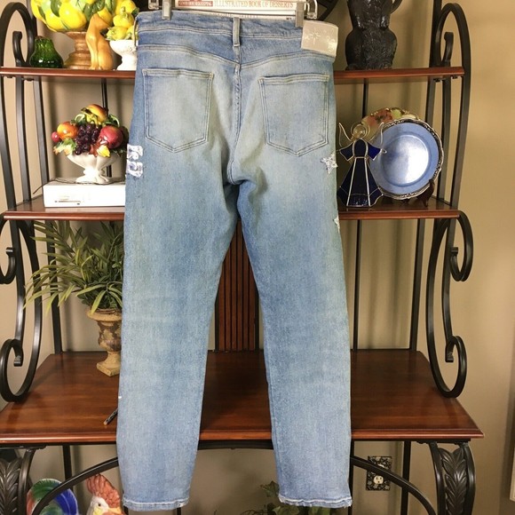 New LOST DAZE Washed Blue Denim Portal Jeans Size 31 $850 - Picture 2 of 14